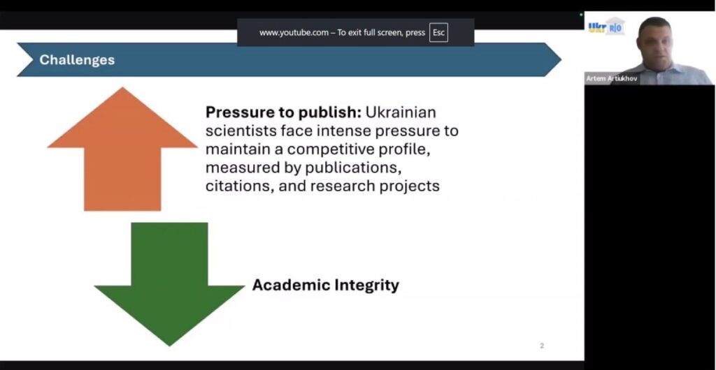 UkrRIO The round table "Development of Scholarly Communication in Ukraine: Publication Ethics, Journal Quality, and Integration into the European Research Area"